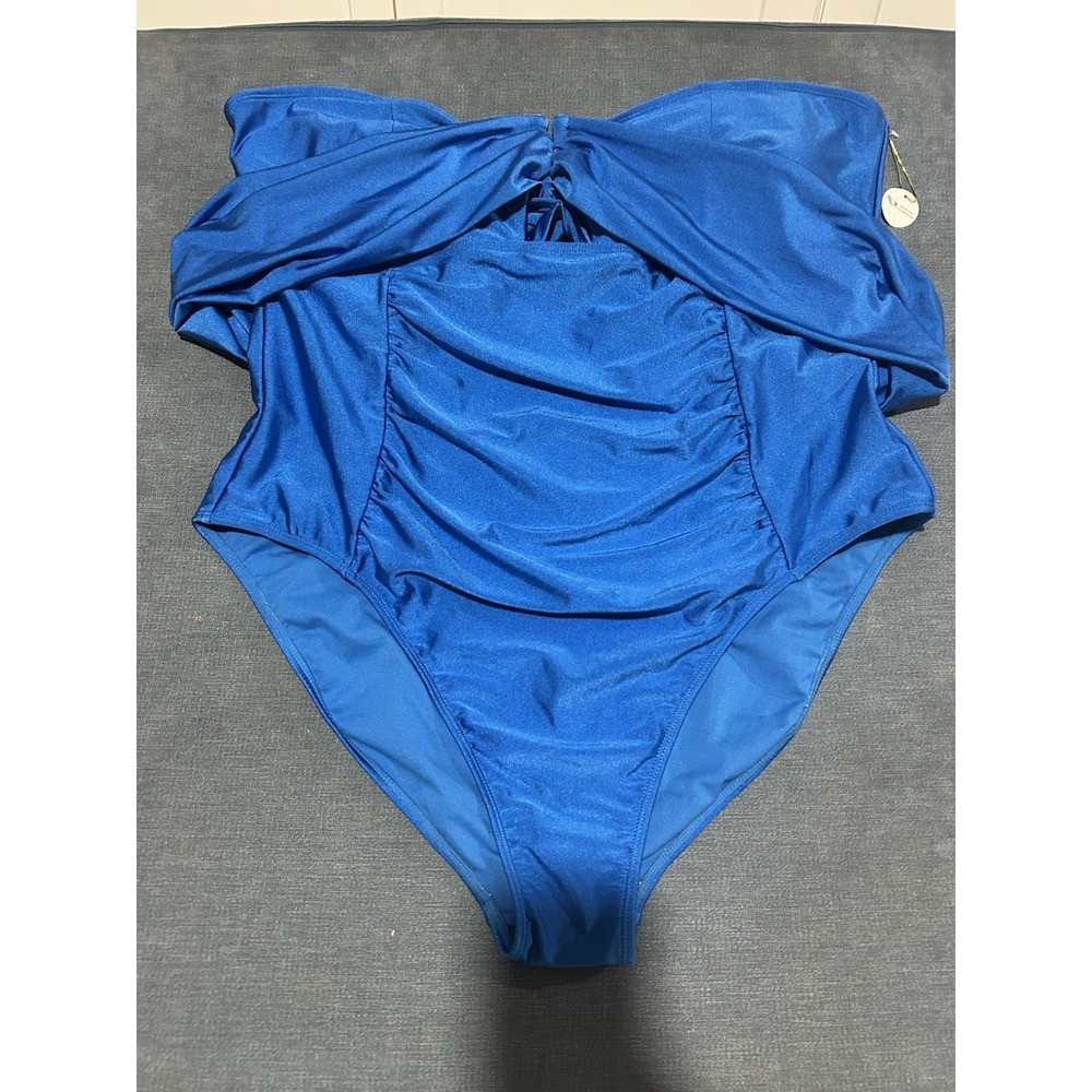 NEW Mynah Women's Royal Blue One Piece Swimsuit‎ Size Xxl
